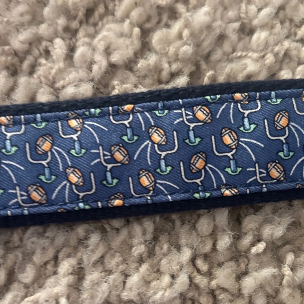 Vineyard Vines Navy Boys Football Belt 26